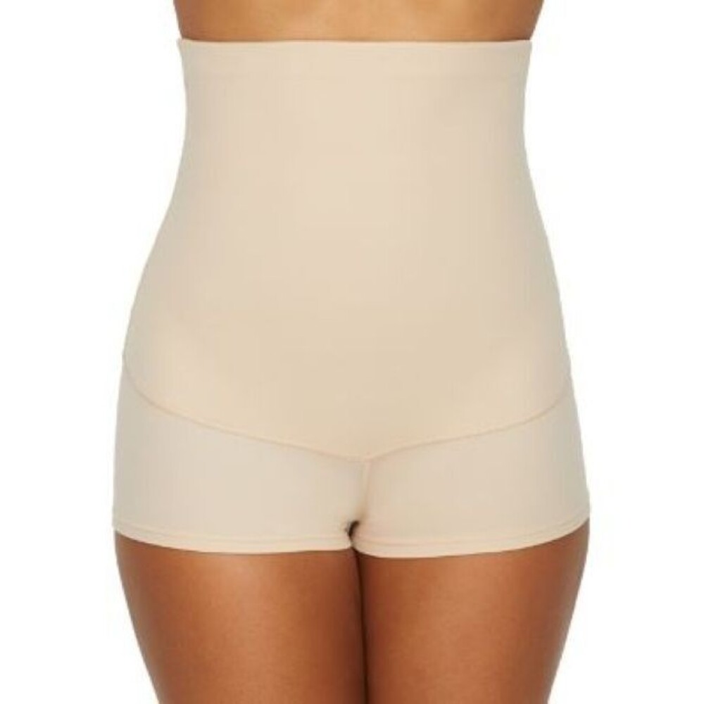 Maidenform Women's Large High Waist Boy-short Shapewear Latte Lift - New w/ Tags